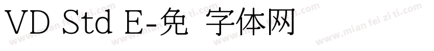 VD Std E字体转换